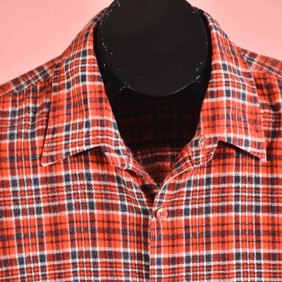 90s Flannel Vintage Red Plaid Shirt Size XXL - Picture 2 of 7